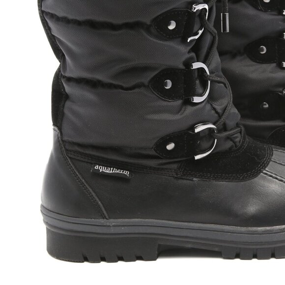 Aquatherm CANUK Black Waterproof Winter Boots Faux Fur Lined Thinsulate Outdoors - Picture 6 of 12